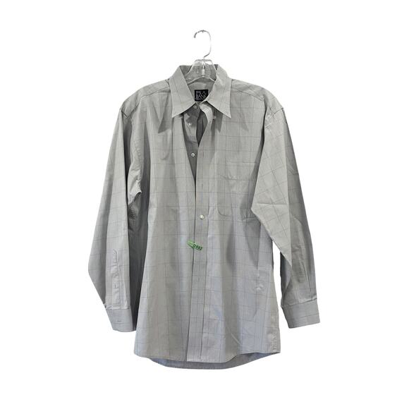 Jos A Bank Gray Button up Dress Shirt 100% Cotton Size S - Picture 1 of 7